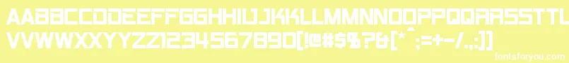 RpmBold Font – White Fonts on Yellow Background