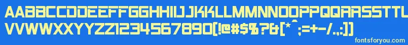 RpmBold Font – Yellow Fonts on Blue Background