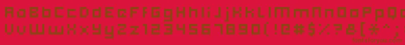 フォントHooge0556 – 赤い背景に茶色の文字