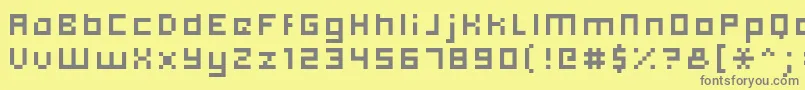 Hooge0556 Font – Gray Fonts on Yellow Background