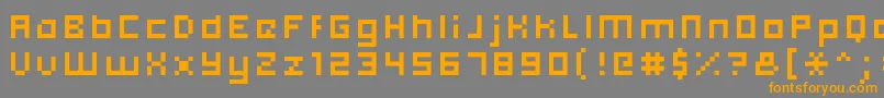 Hooge0556 Font – Orange Fonts on Gray Background