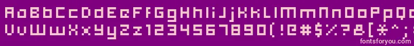 Hooge0556 Font – Pink Fonts on Purple Background