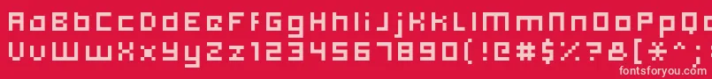 Hooge0556 Font – Pink Fonts on Red Background