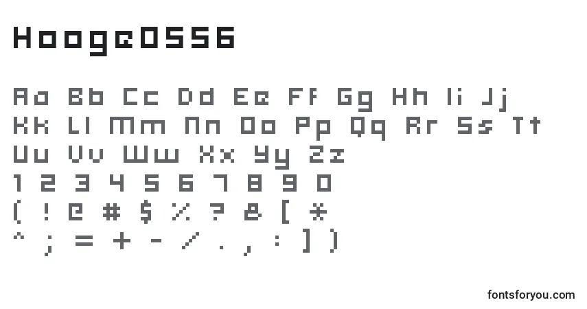 characters of hooge0556 font, letter of hooge0556 font, alphabet of  hooge0556 font