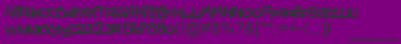 フォントJungleLife – 紫の背景に黒い文字