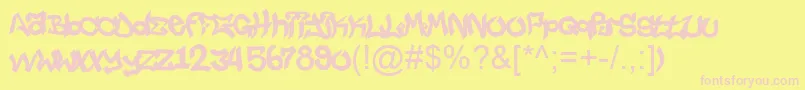 JungleLife Font – Pink Fonts on Yellow Background