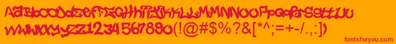 JungleLife Font – Red Fonts on Orange Background