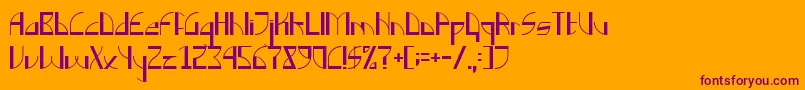 BacklogNormal Font – Purple Fonts on Orange Background