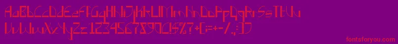 BacklogNormal Font – Red Fonts on Purple Background