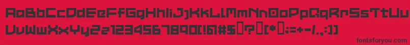 フォントLvdcCommon2 – 赤い背景に黒い文字