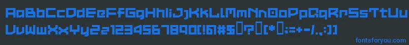 LvdcCommon2 Font – Blue Fonts on Black Background
