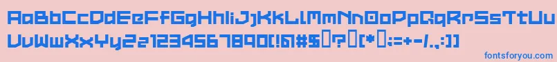 LvdcCommon2 Font – Blue Fonts on Pink Background
