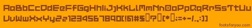 LvdcCommon2 Font – Brown Fonts on Orange Background