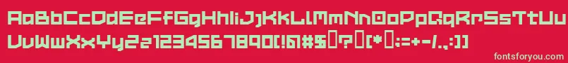 LvdcCommon2 Font – Green Fonts on Red Background