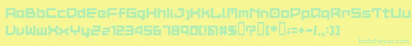 LvdcCommon2 Font – Green Fonts on Yellow Background