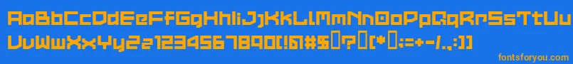LvdcCommon2 Font – Orange Fonts on Blue Background