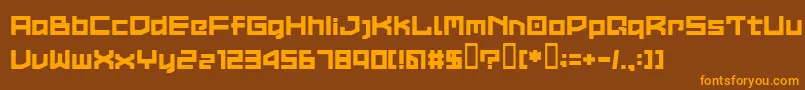 LvdcCommon2 Font – Orange Fonts on Brown Background