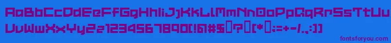 LvdcCommon2 Font – Purple Fonts on Blue Background