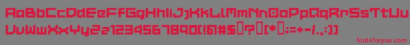 LvdcCommon2 Font – Red Fonts on Gray Background
