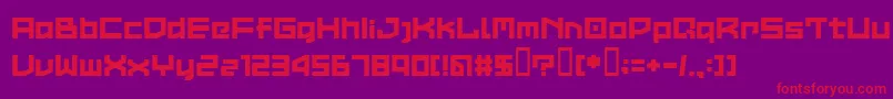 fuente LvdcCommon2 – Fuentes Rojas Sobre Fondo Morado