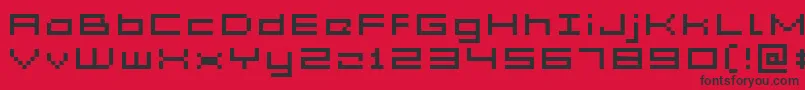 GrixelAcme5WideXtnd Font – Black Fonts on Red Background