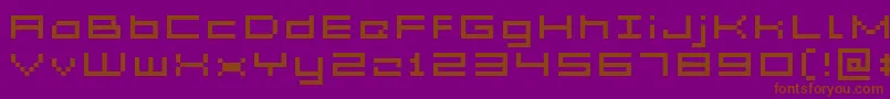 GrixelAcme5WideXtnd Font – Brown Fonts on Purple Background