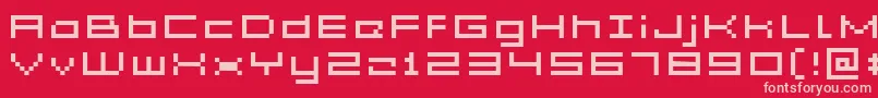 GrixelAcme5WideXtnd Font – Pink Fonts on Red Background