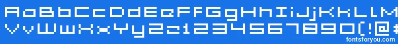 フォントGrixelAcme5WideXtnd – 青い背景に白い文字