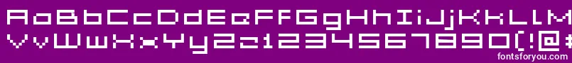 GrixelAcme5WideXtnd Font – White Fonts on Purple Background