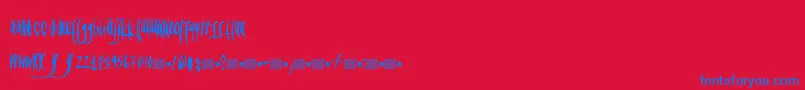 フォントCaliforniadesigns – 赤い背景に青い文字