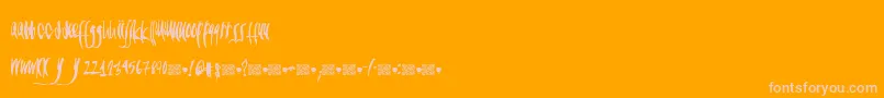 フォントCaliforniadesigns – オレンジの背景にピンクのフォント
