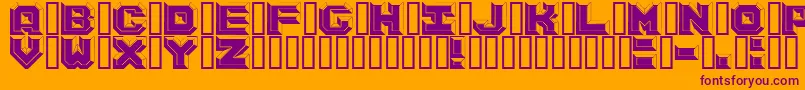 ArgentumBlack Font – Purple Fonts on Orange Background