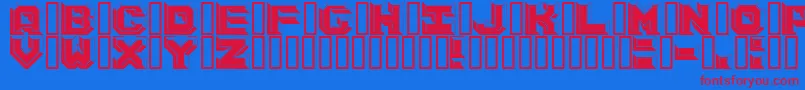 フォントArgentumBlack – 赤い文字の青い背景