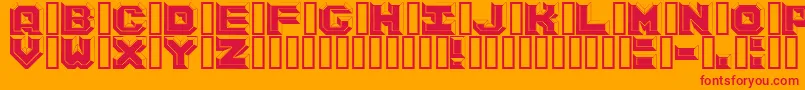 ArgentumBlack Font – Red Fonts on Orange Background