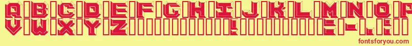 ArgentumBlack Font – Red Fonts on Yellow Background