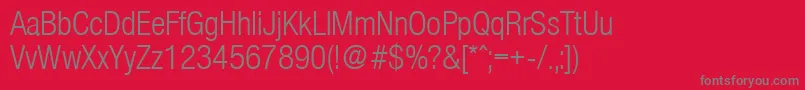 OlnovaRegularcond Font – Gray Fonts on Red Background