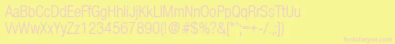 OlnovaRegularcond Font – Pink Fonts on Yellow Background