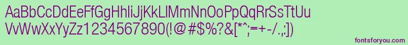 OlnovaRegularcond Font – Purple Fonts on Green Background