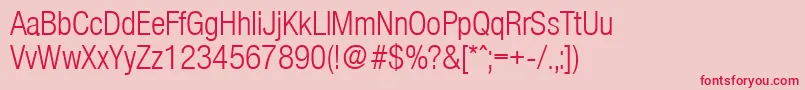 OlnovaRegularcond Font – Red Fonts on Pink Background