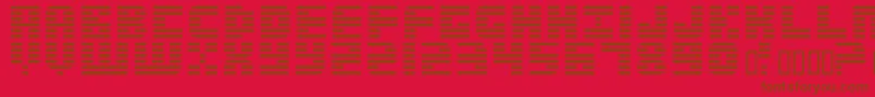 Enduro Font – Brown Fonts on Red Background