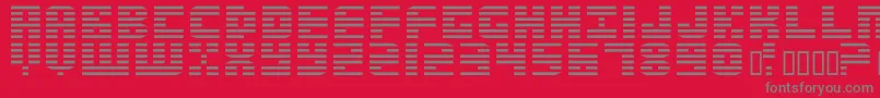 Fonte Enduro – fontes cinzas em um fundo vermelho