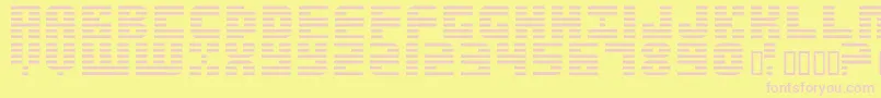 Enduro Font – Pink Fonts on Yellow Background