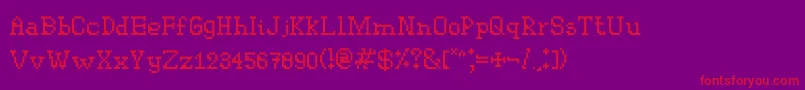 Westington-Schriftart – Rote Schriften auf violettem Hintergrund