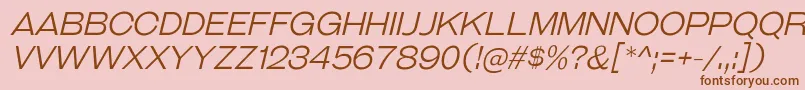 GalderglynnTitlingLtIt Font – Brown Fonts on Pink Background