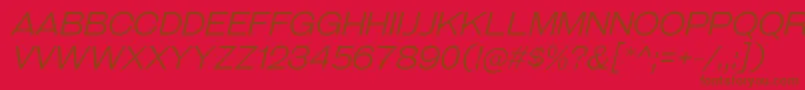 GalderglynnTitlingLtIt Font – Brown Fonts on Red Background