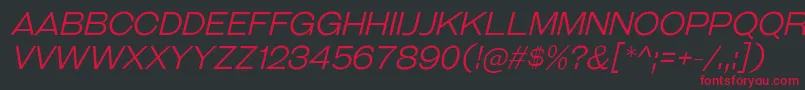 GalderglynnTitlingLtIt-Schriftart – Rote Schriften auf schwarzem Hintergrund