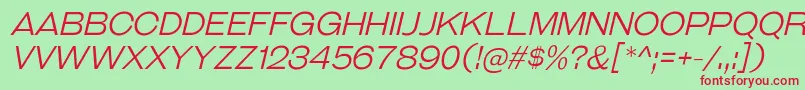 Шрифт GalderglynnTitlingLtIt – красные шрифты на зелёном фоне