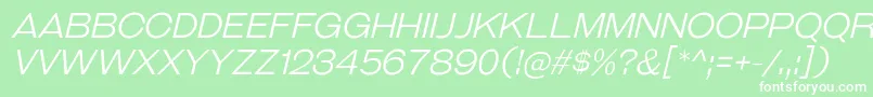 GalderglynnTitlingLtIt Font – White Fonts on Green Background