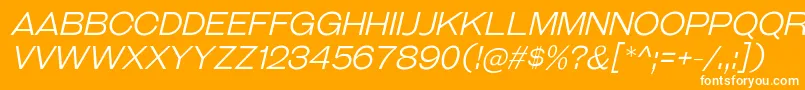 GalderglynnTitlingLtIt Font – White Fonts on Orange Background