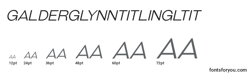 GalderglynnTitlingLtIt Font Sizes